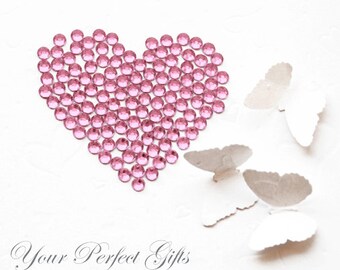 1000 Acrylic Round Faceted Flat Back Rhinestone 1.5mm Light Rose Pink FREE Combine Shipping US Scrapbooking iPhone Case LR109