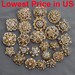 24 pcs Gold Rhinestone Brooch Crystal Brooches Wedding Invitation Cake Decoration Brooch Bouquet Kit Wholesale Lot BR680 