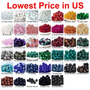 Wholesale Lot Natural Gemstone Round Spacer Loose Beads 8mm Crystal Quartz Fluorite Lapis Jasper Jade Rock Onxy Agate GB998