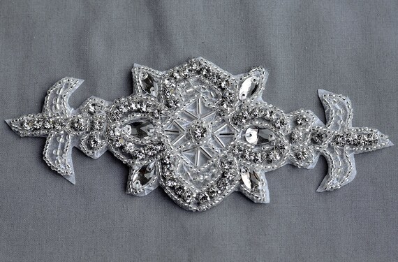Rhinestone Applique Bridal Accessories Crystal Trim  display picture 3
