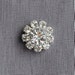 40 pcs Rhinestone Buttons Round Diamante Crystal for Hair Flower Clip Wedding Invitation Scrapbooking Ring Pillow Napkin Ring BT053 