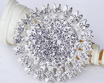 Rhinestone Brooch Embellishment Pearl Crystal Flower Hair Comb Tiara Shoe Clip Wedding Bouquet Brooch Cake Decoration BR003