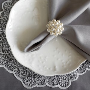 Wedding Napkin Ring Rhinestone Napkin Ring Crystal Napkin Ring Wedding Napkin Holder Wedding Table Decor Diamante Pearl NR005