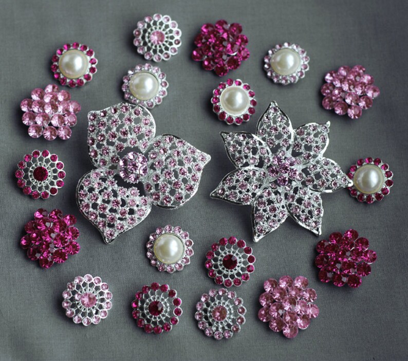 pink rhinestone brooch