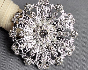 Rhinestone Brooch Crystal Brooch Wedding Brooch Bouquet Cake Invitation Decoration Hair Comb Shoe Clip Jewelry Supply BR339