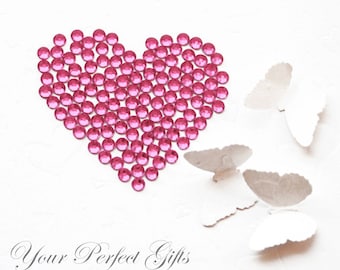 100 Acrylic Round Faceted Flat Back Rhinestone Gem 11mm Rose Pink FREE Combine Shipping US Scrapbooking Iphone Case LR140