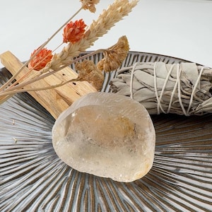 High Clarity Brazil Seer Stone Quartz | Natural River Tumbled Crystal | Zen Desk Decor & Meditation Stone | Gift for Collector 114g