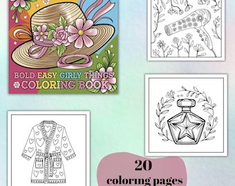 Cozy Girl Coloring Pages, Cozy & Cute: Bold and Easy, Designs for Relaxation with Hygge, Inspirations Coloring Book, Digital Download, PDF