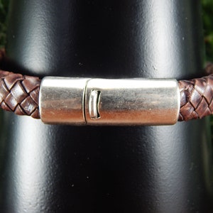 Braided leather bangle bracelet, thick leather bracelet, boho jewelry, Tribal Egyptian inspired, size 8 3/4 image 8
