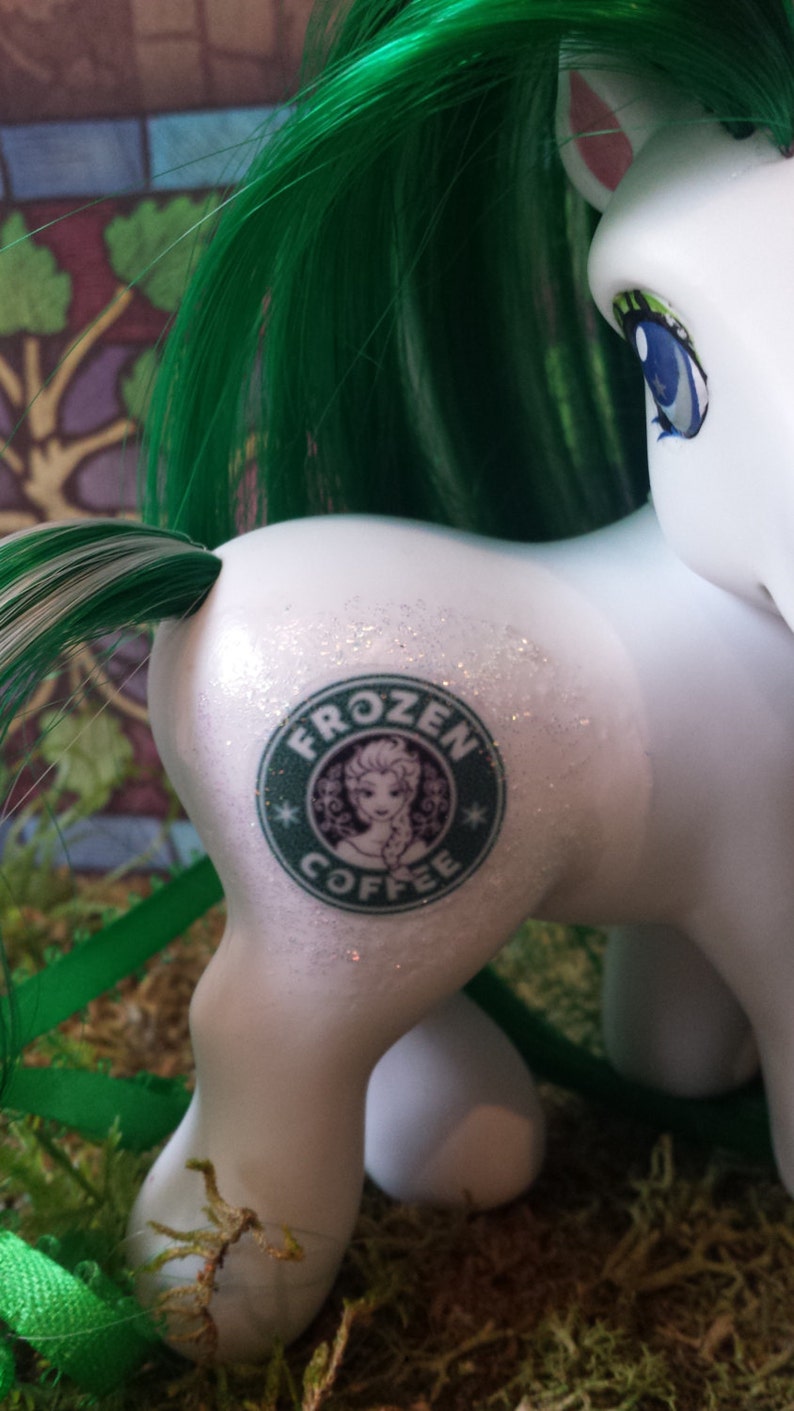 Princess Elsa Frozen Coffee Design My Little Pony Custom