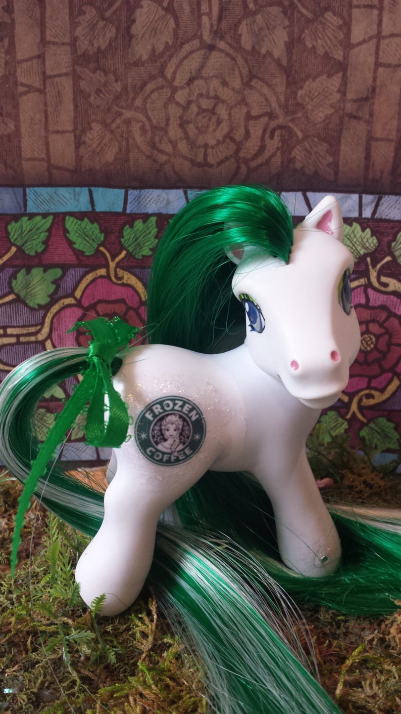 Princess Elsa Frozen Coffee Design My Little Pony Custom