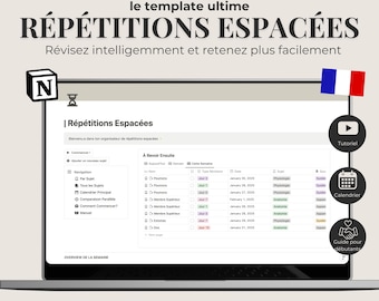 Spaced Repetition Notion Template | Study Planner, Exam Revision (Digital Download)