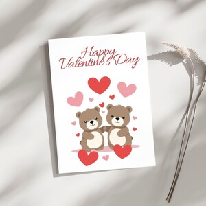 Carte de Saint-Valentin mignonne pour petit ami Carte d'amour pour petite amie Carte du 14 février Cadeau pour la Saint-Valentin Impression numérique