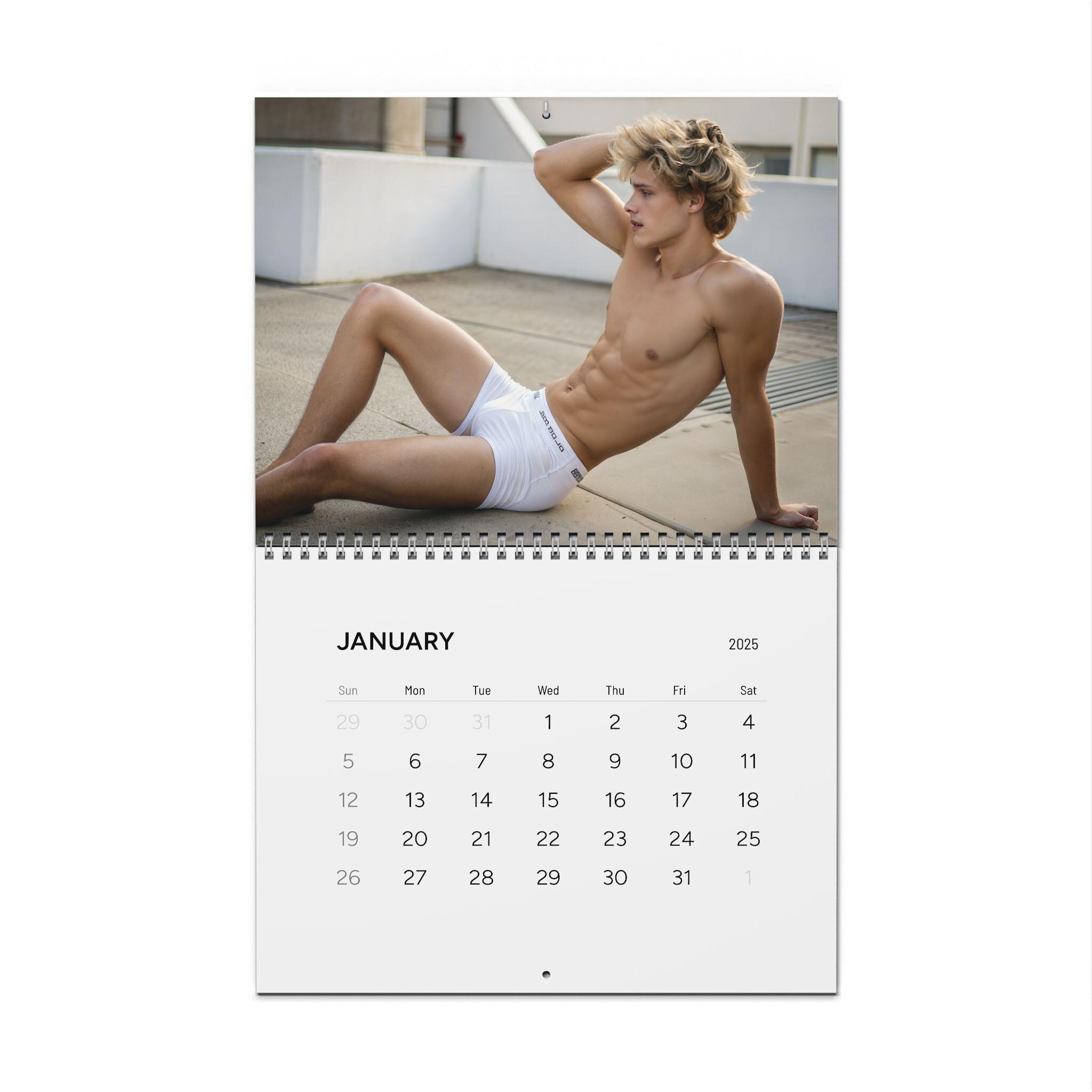 Twink Lads in Underwear Gay Calendar, 2025 Wall Calendar, LGBTQ+ Pride