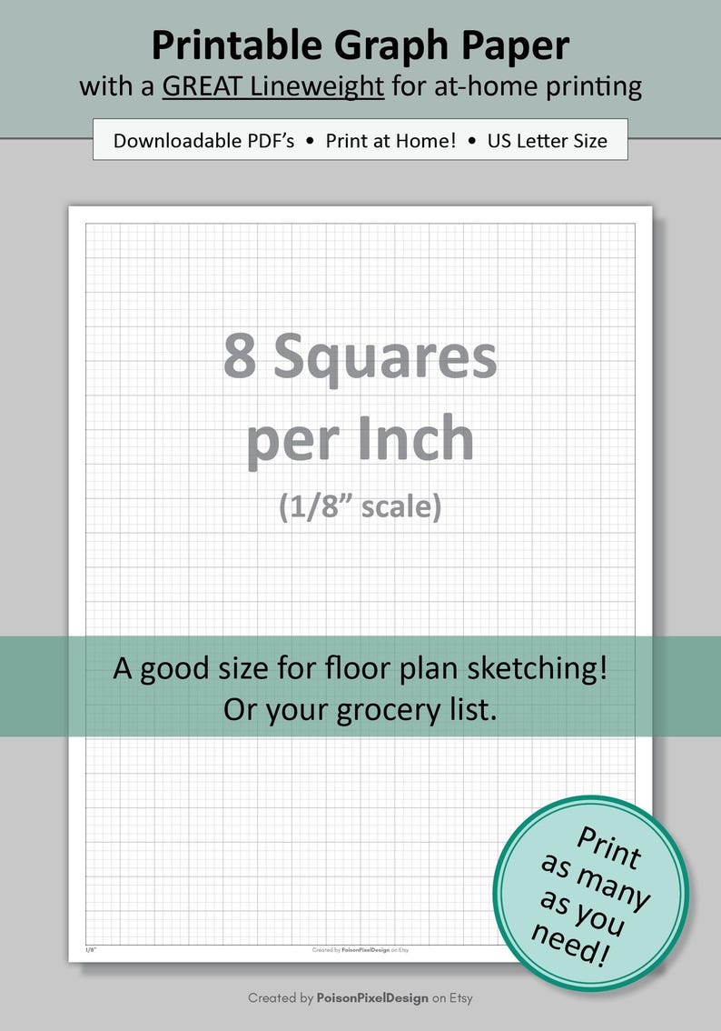 Printable Square Graph Paper | Grid Paper | Dotted Paper | Squared ...