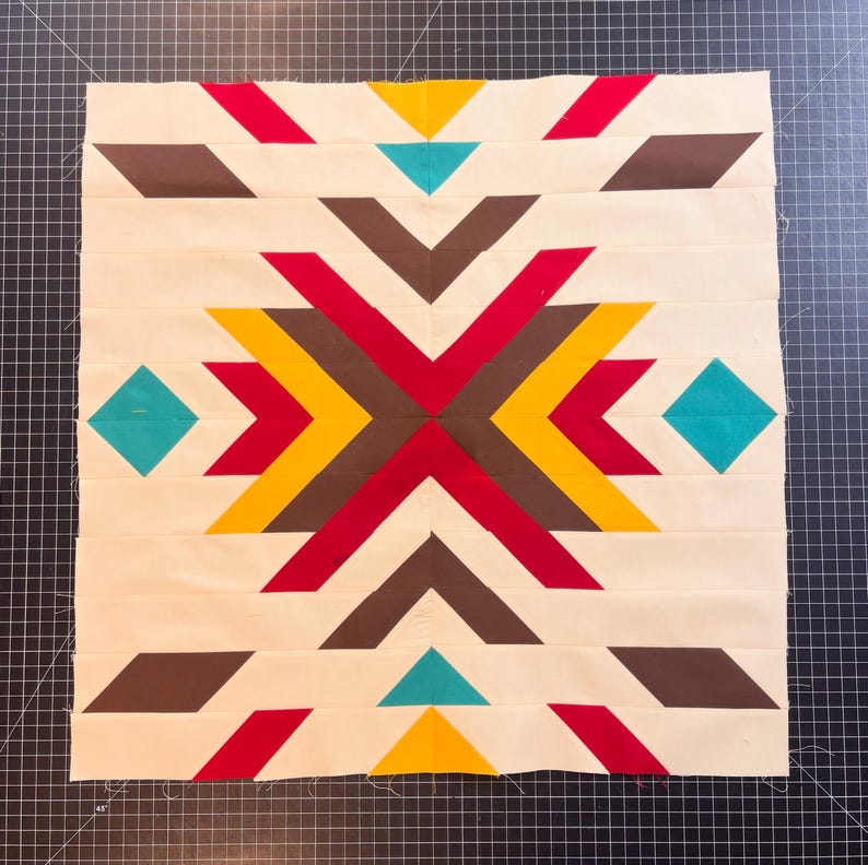 Simple Aztec Quilt Square Pattern PDF Quilt Pattern