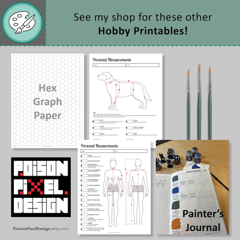 Printable METRIC Square Graph Paper in 6 Sizes: 1, 2, 3, 4, 5, 10mm ...