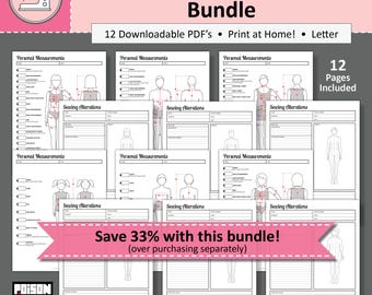 Printable Ultimate TAILOR'S BUNDLE: Alteration Forms + Personal Measuring Sheets, 12 Pages Included (Digital PDF Download, Letter Only)