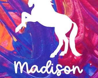 Paint and Peel Canvas - Unicorn - Custom Name