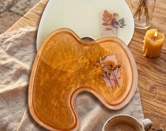Custom Resin Vanity Tray, Jewelry Organizer, Minimal Coffee Table Decor, Housewarming Gift for Her
