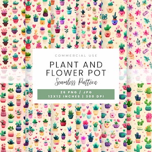 Floral Seamless Patterns: Botanical Digital Paper Bundle (JPG & PNG)