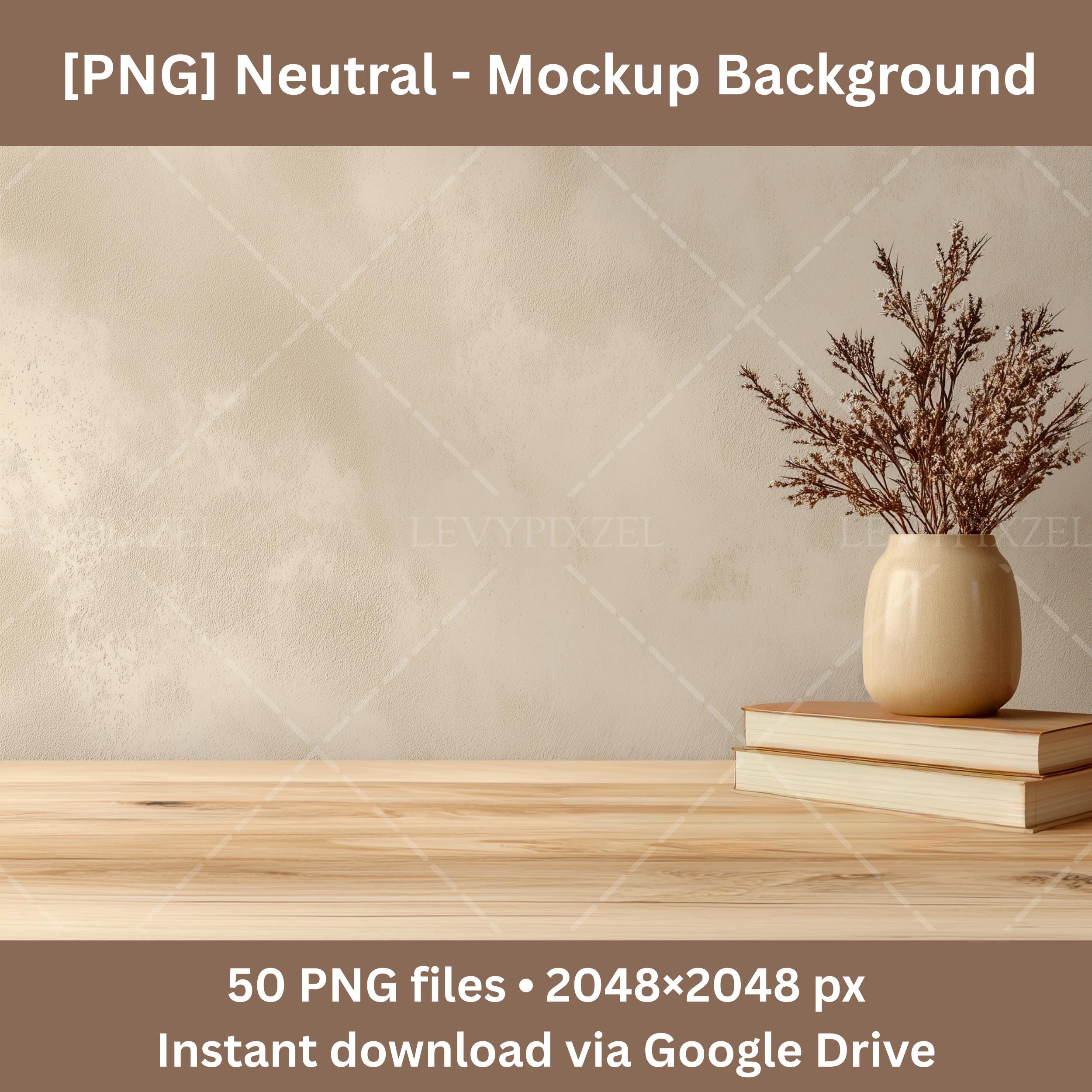 Neutral Mockup Background Bundle - 50 PNG Minimal Scenes (2048x2048) - Etsy