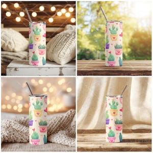 Mockup of tumbler with customizable lid and shadow details, Tumbler mockup with balanced light for clear branding preview, Modern mockup of tumbler standing upright on solid background, Custom product mockup with white insulated tumbler, Blank tumbler with straw on Canva template layout, PNG tumbler image for Etsy listings or social media, Tumbler with clean background and natural shadows, White tumbler mockup with elegant soft tones, Side view of tumbler with realistic stainless look