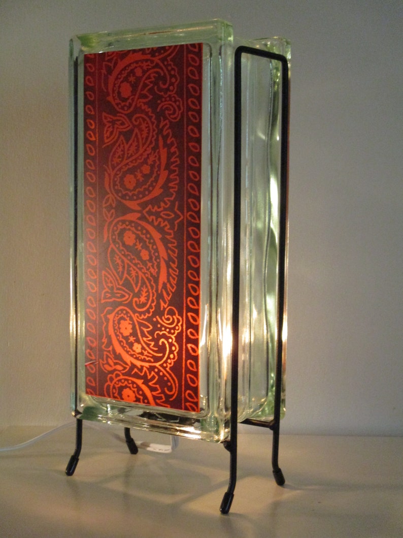 Modern Farmhous Bandana kitchen night light eco-friendly glass block bandana lamp