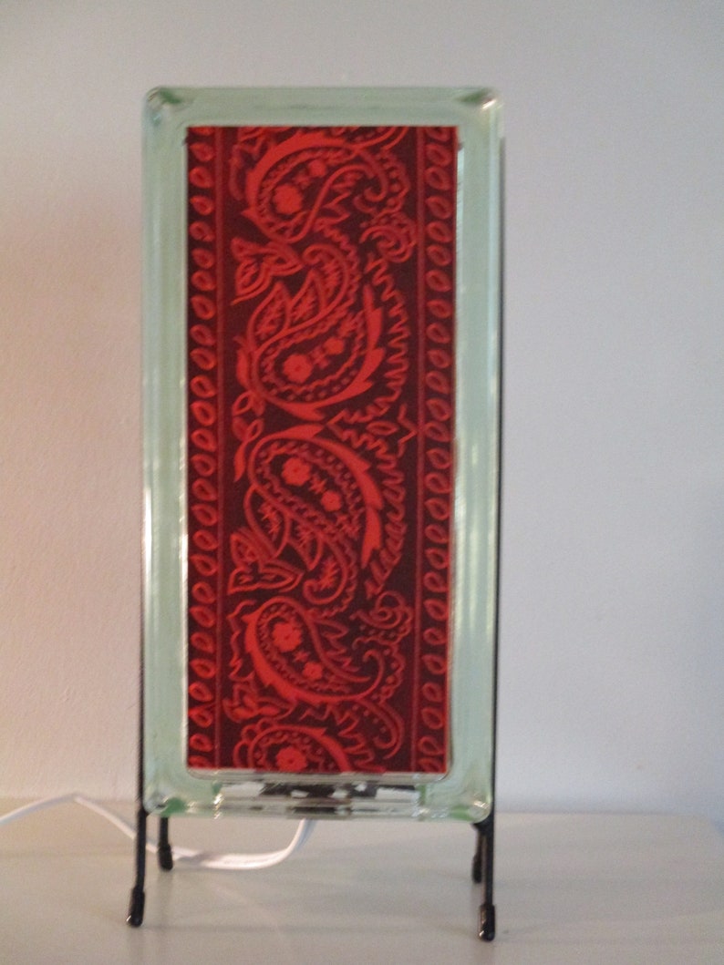 Modern Farmhous Bandana kitchen night light eco-friendly glass block bandana lamp