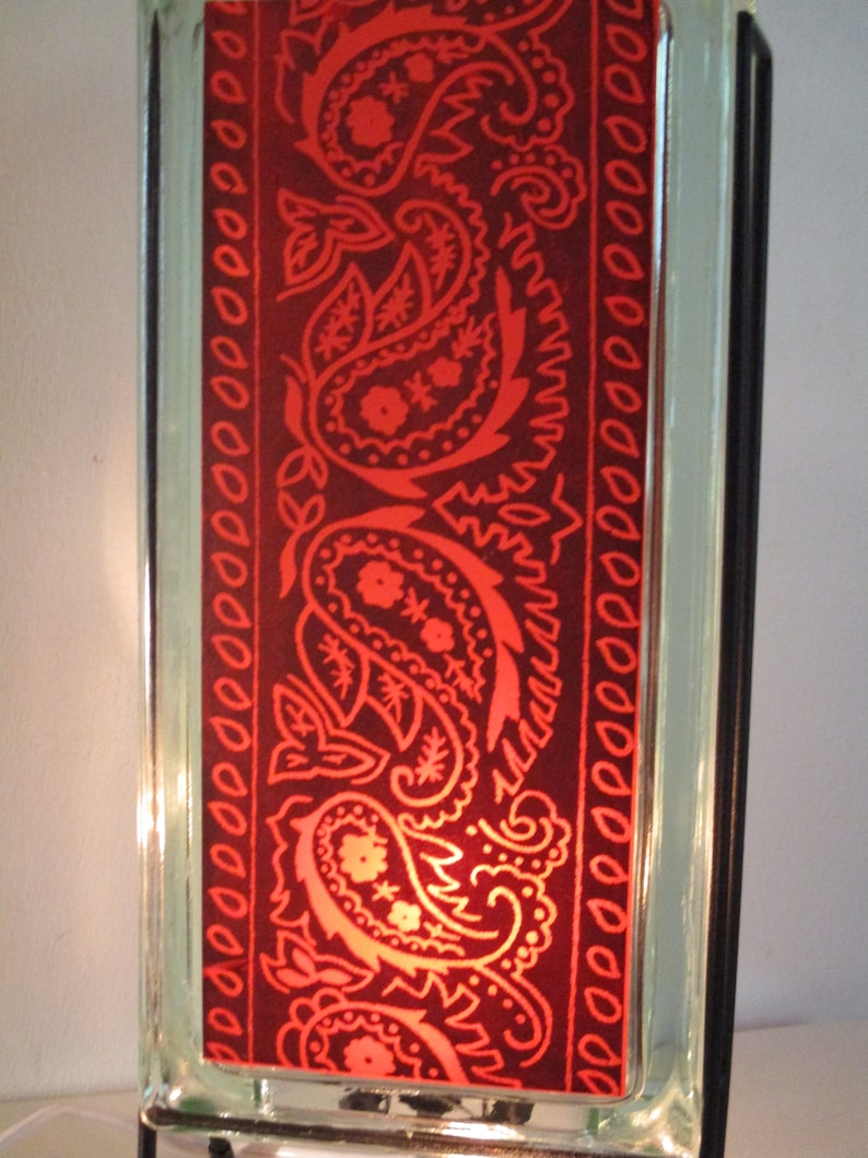 Modern Farmhous Bandana kitchen night light eco-friendly glass block bandana lamp