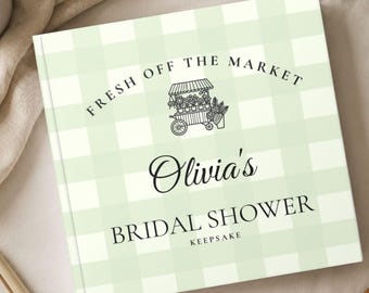 Fresh Off the Market Letters to the Bride Scrapbook, Bridal Shower Alternative Guest Book,