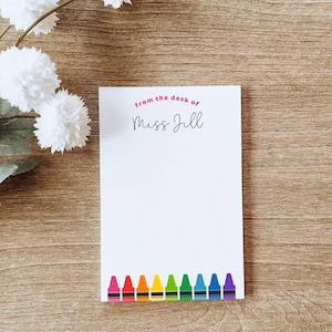 Personalized Teacher Notepad | Custom "From the Desk of" Stationery