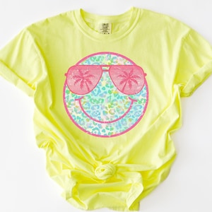 Zonnebril Summer Cheetah Smile Cartoon Face T-shirt