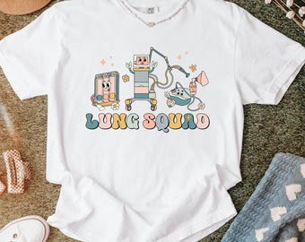 Lung Squad Retro Graphic Tee | Respiratory Therapist Gift