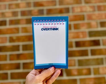 Funny Overthinking Notepad – Stationery Gift, 50 Sheets