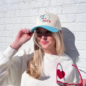 Heart Like a Truck Trucker Hat – Embroidered Two-Tone Cap