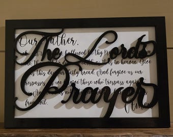 The Lords Prayer Laser Cut File wall hanger or shelf sitter SVG DXF AI file