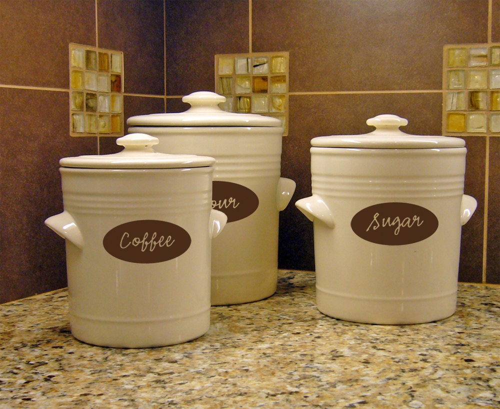 Custom Canister Labels Vinyl Decal Stickers Etsy