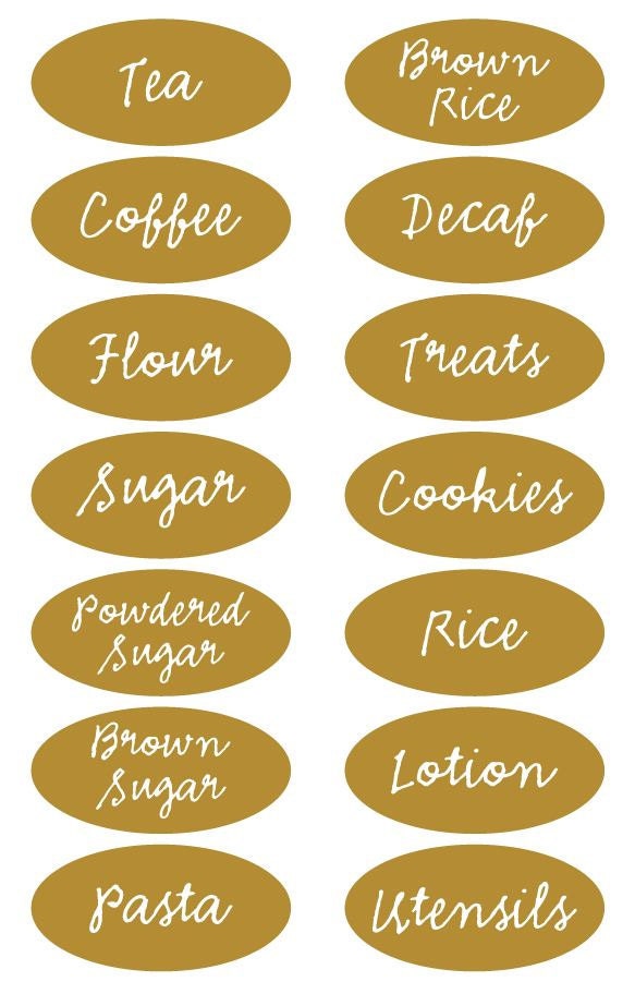 Custom Canister Labels Vinyl Decal Stickers Etsy