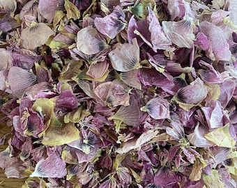 3 Cups of Mixed Dried Hollyhock Petals, Eco Friendly Confeity, Organic flower Petals, Pink Flowers Dried, Australian Shops