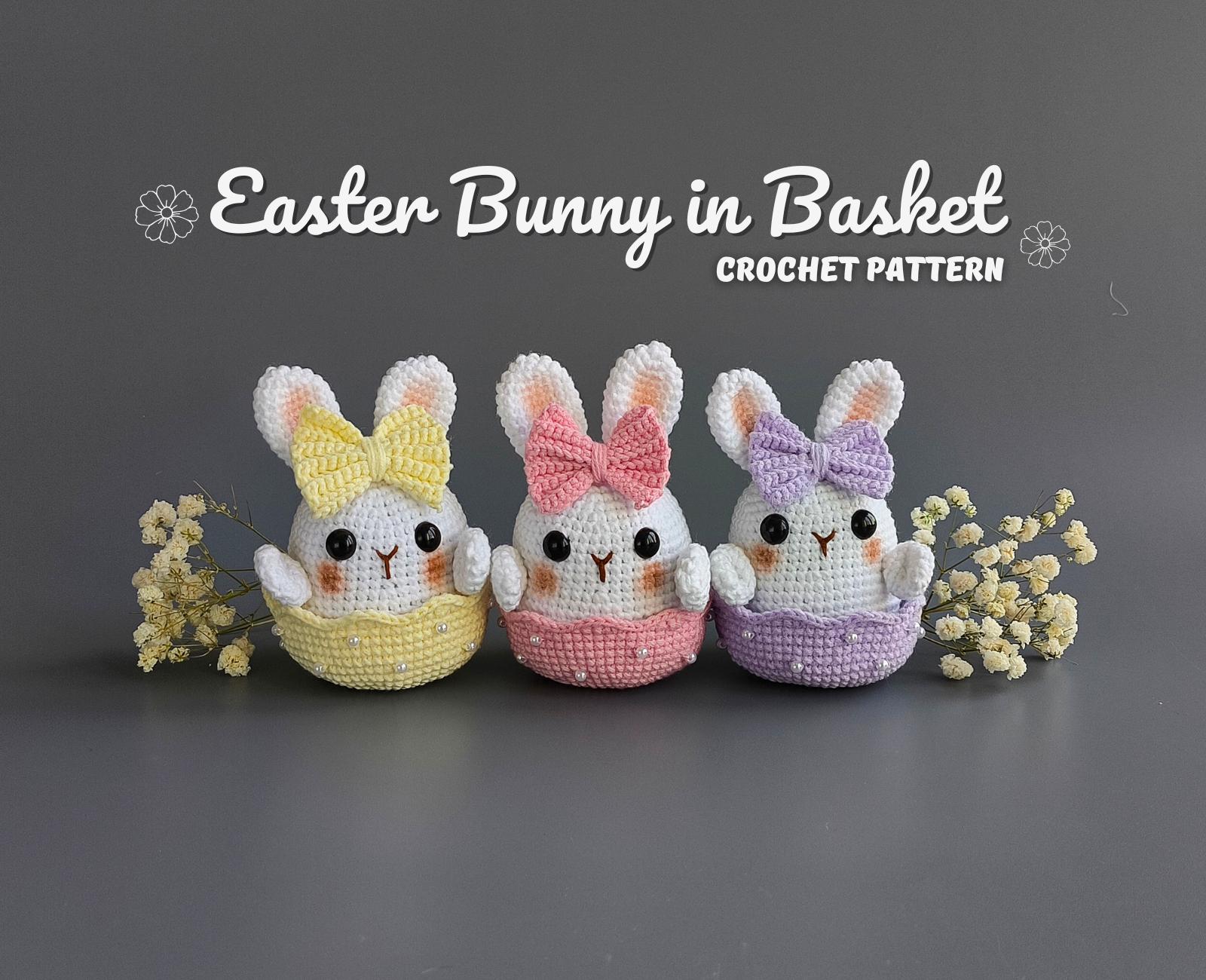 Easter Bunny in Basket Crochet Pattern PDF | Amigurumi Rabbit Tutorial ...