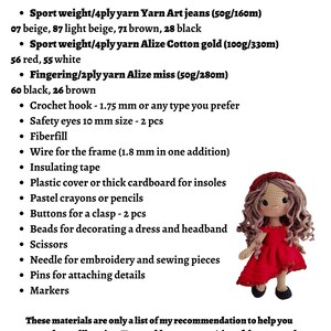 Crochet DOLL Pattern in Red Dress PDF in English, Amigurumi Stuffed ...