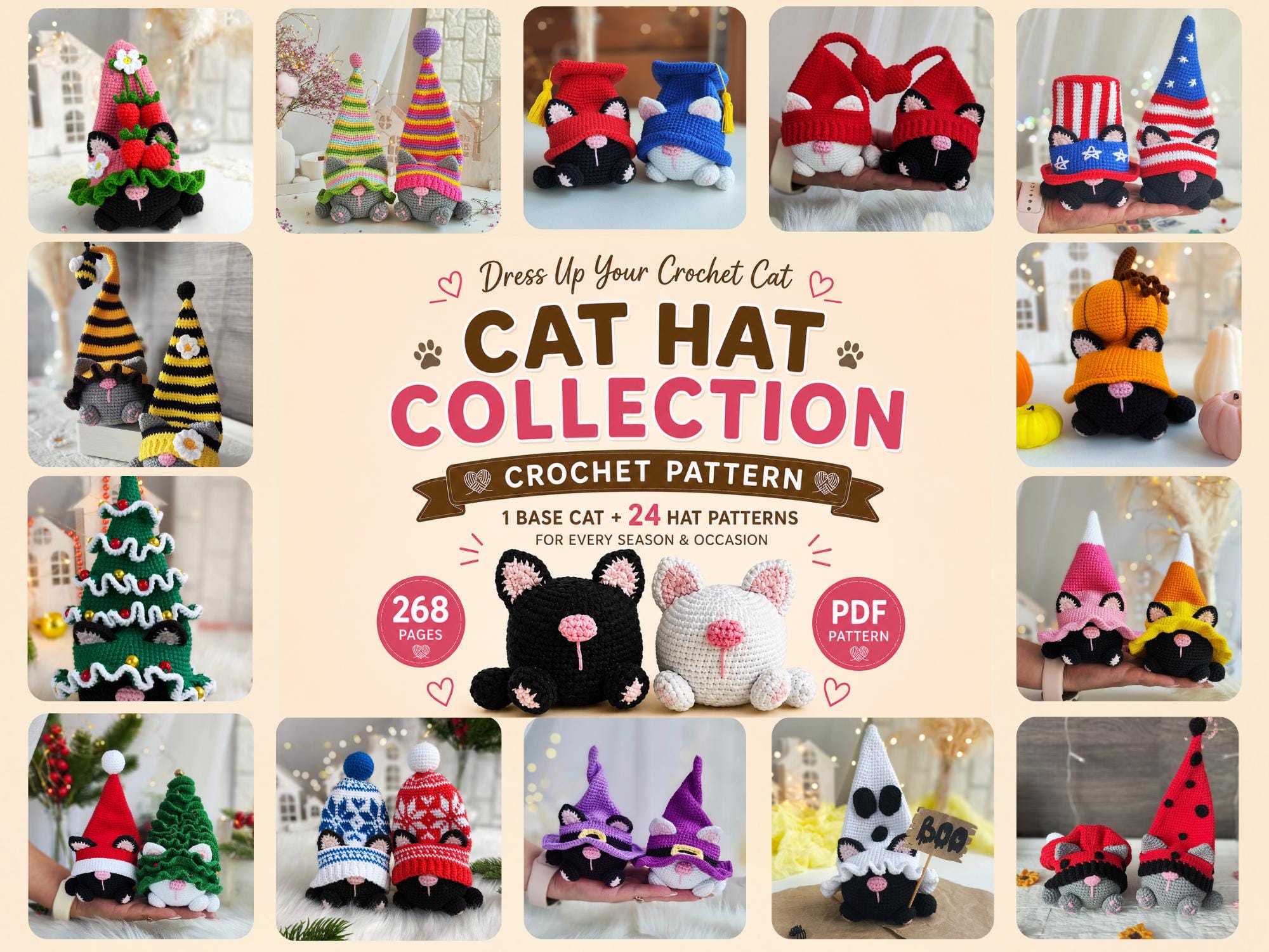 Cat Hat Dress-Up Bundle with 24 Hat Designs