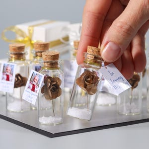 Custom Celebration Of Life Favors, Funeral Favors with Photo, Memorial Favors in Bulk, Personalized Message in a Bottle Keepsakes