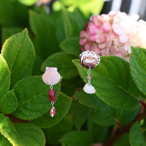 Coral - Handmade Seashell Earrings