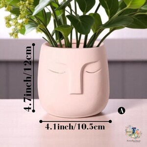European Face Flower Pots - Variants A,B,C,D,E,F,G,H,O,K - 4.7&quot;×4.1&quot; (12×10.5cm) - Small Ceramic Planters