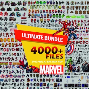 Superheld Svg, Captain America Svg-bundel, superheld Png, superheld Team Clipart, Iron Man, Hulk, Thor, Svg voor Cricut, Instant Download