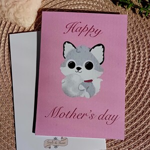 Felice biglietto per la festa della mamma lupo Olcan