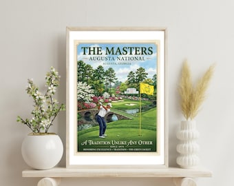 Masters Golf Poster | Augusta Georgia, Golf Print, Wall Decor