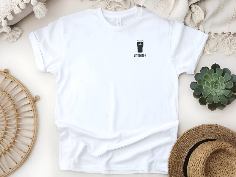 Vitamin G Guinness Glass T-Shirt | St. Patrick's Day Beer Tee image 1